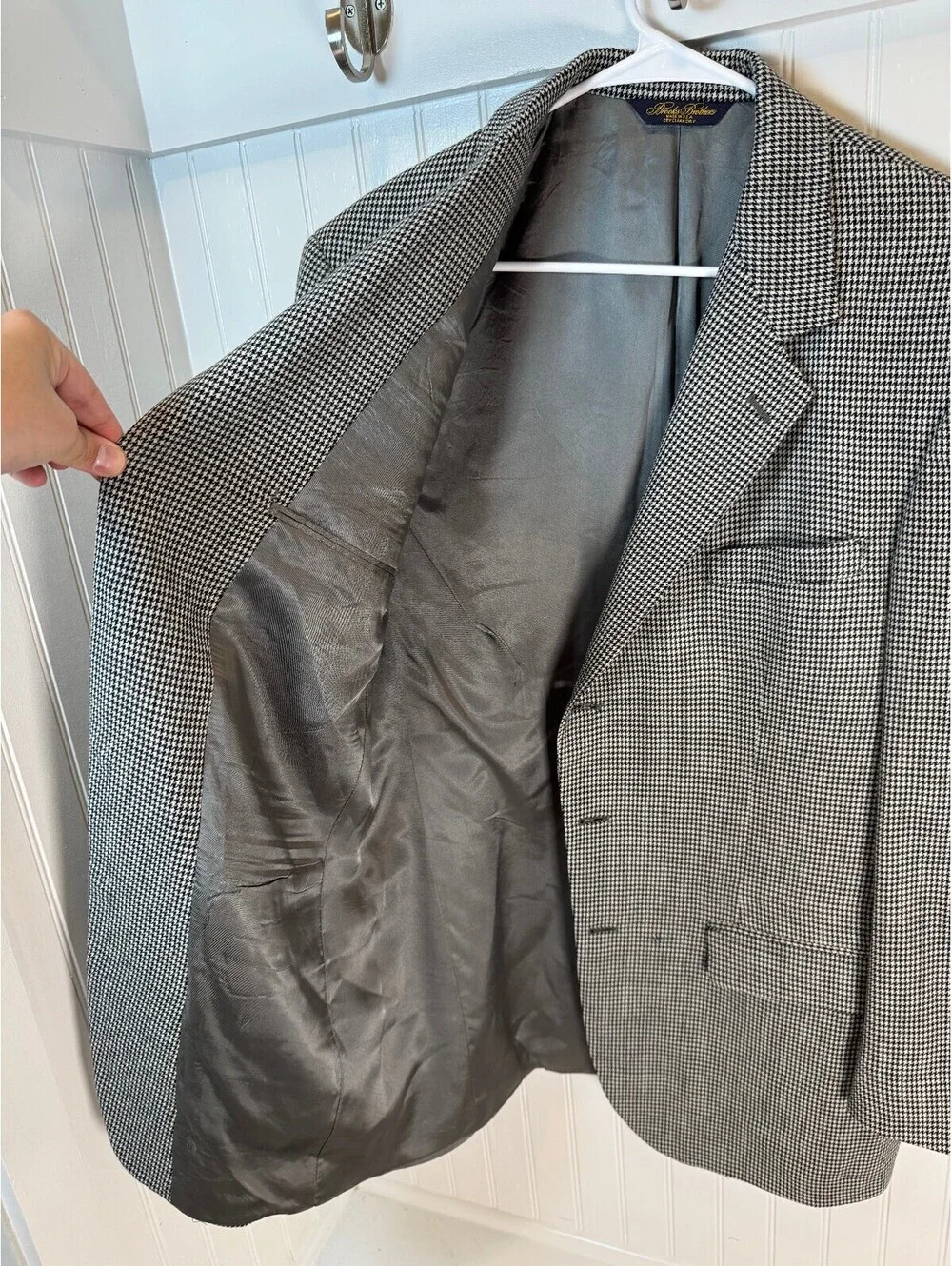 Brooks Brothers Classic Houndstooth Sport Coat Blazer Size 42L